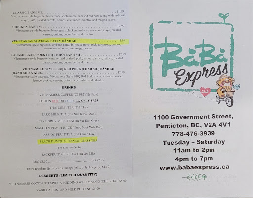 Photo of BaBa Express - 1100 Government St, Penticton, BC V2A 4V1